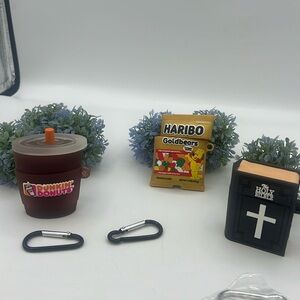 3 Case Airpod (1st and 2nd Gen) Dunkin Donuts,Haribo Goldbears,The Holy Bilble